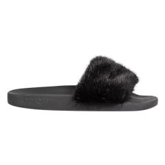 Sandalias de piel de visón negro Givenchy Talla IT 40