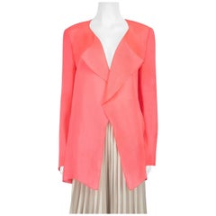 Roksanda Roksanda Ilincic Neon Pink Silk Fine Blazer Size L