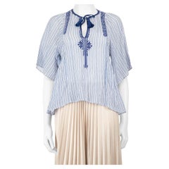 Isabel Marant Isabel Marant Étoile Blue Striped Tassel Detail Top Size XS