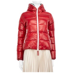 Duvetica Red Full Zip Down Puffer Coat Size XS
