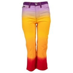 Dolce & Gabbana Sunset Gradient Denim Straight Leg Jeans Size M