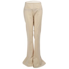 Jacquemus Beige Wool Flared Leg Le Splash Trousers Size M