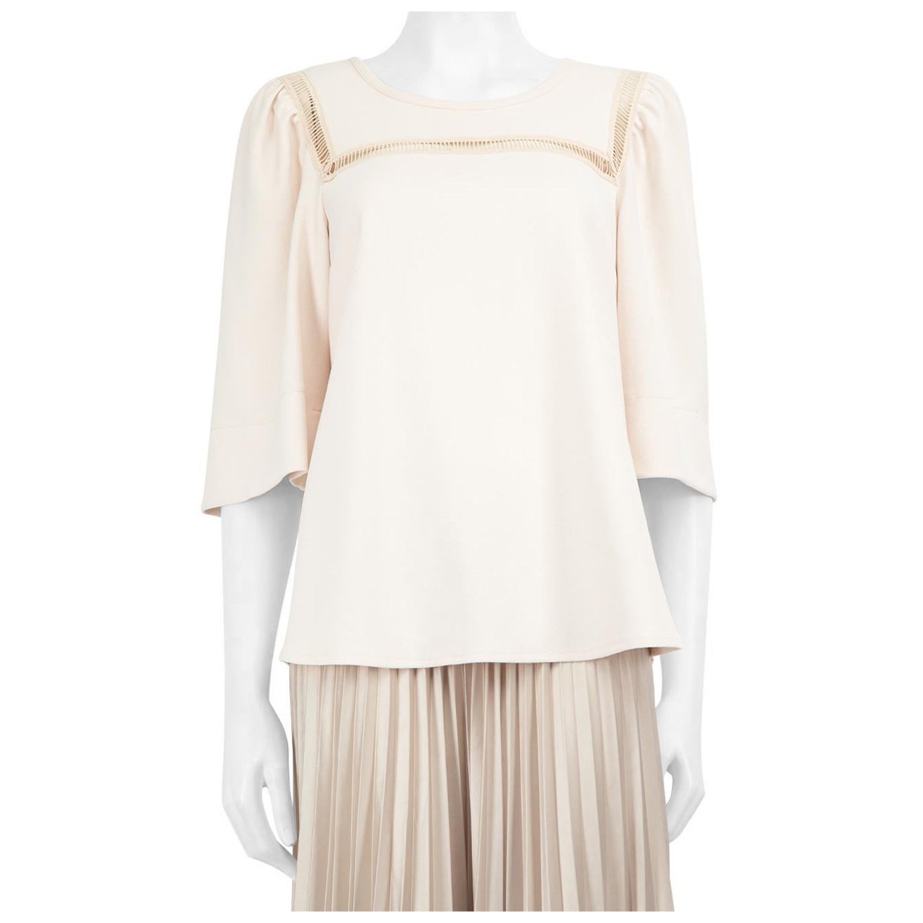 Chloé See by Chloe Top bordado de encaje rosa Talla S