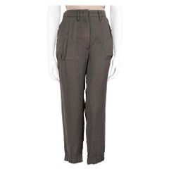 Prada Grey Tapered High Rise Trousers Size S