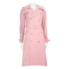 Ralph Lauren Pink Mid Length Trench Coat Size XS