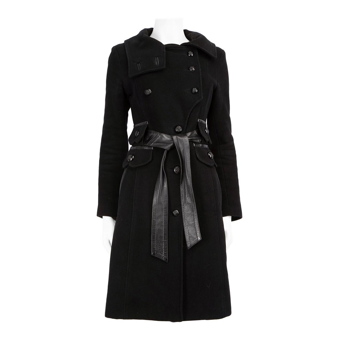 Mackage Cappotto doppiopetto in lana nera taglia S in vendita