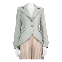 Smythe Mint Green Single Breasted Wool Coat Size XXL