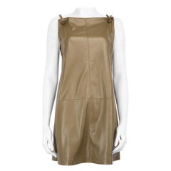 NANUSHKA Green Vegan Leather Mini Dress Size S