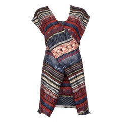 Kenzo Abstract Pattern Cross Over Mini Strap Dress Size L
