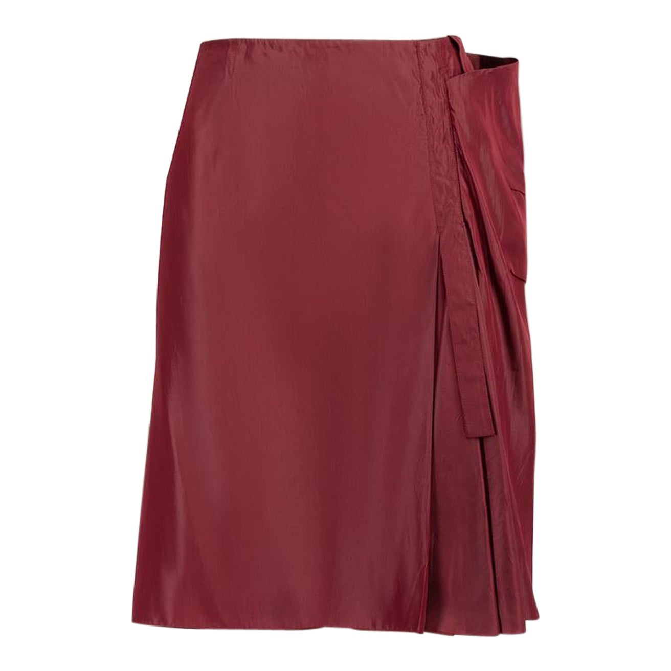 Marni Summer 2010 Burgundy Drape Detail Skirt Size S For Sale