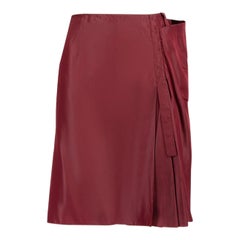 Marni Summer 2010 Burgundy Drape Detail Skirt Size S