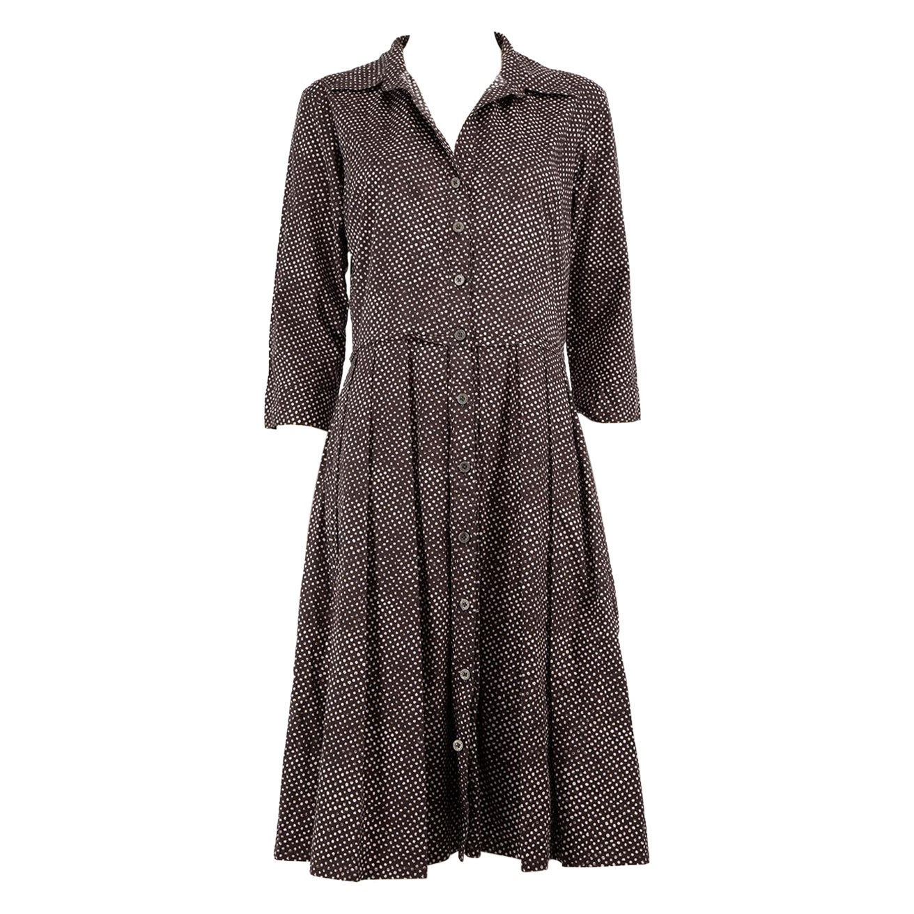 Robe midi à pois Brown de Samantha Sung Taille XL