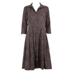 Samantha Sung Brown Polkadot Midi Dress Size XL