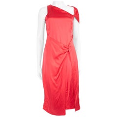 Dion Lee Pink Silk Detail Midi Dress Size S