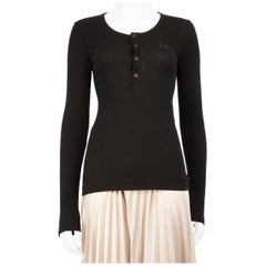 Dolce & Gabbana Top nero a maniche lunghe taglia S