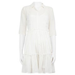 Claudie Pierlot White Knee Length Tiered Dress Size S
