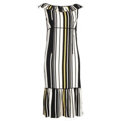 Prada - Robe mi-longue à motifs rayés - Taille S