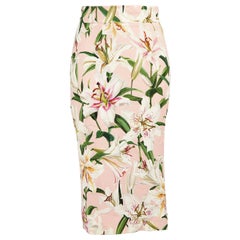 Dolce & Gabbana Floral Pencil Midi Skirt Size XS