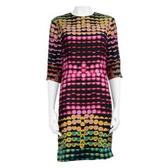 Vestido Moschino de seda de lunares hasta la rodilla Talla L