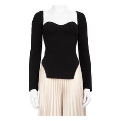 Khaite Black Sweetheart Long Sleeve Top Size L