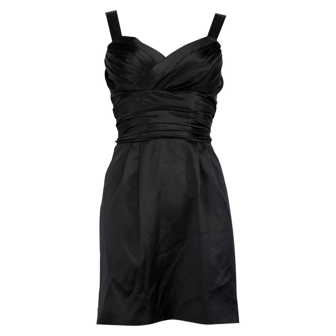 Dolce & Gabbana Black Silk Mini Dress Size XS For Sale