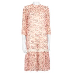 Max Mara Red Floral See Through Dress Size M