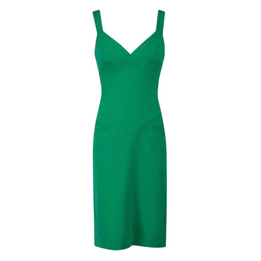 Diane von Furstenberg Green Benny Bodycon Dress Taglia S in vendita