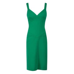 Diane Von Furstenberg Vestido Benny Bodycon Verde Talla S