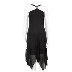 Moschino Cheap & Chic by Moschino Black Tassel Trim Midi Dress Size L