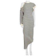 A.W.A.K.E. MODE. gestreiftes asymmetrisches Midikleid Größe S