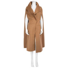 TOTÊME Brown Signature Wool Cashmere Cape Size XXS