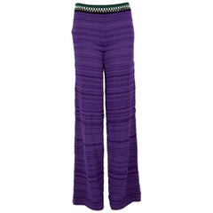 Pantalones de pata ancha elásticos Missoni morados Talla S