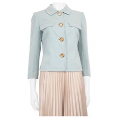 Blumarine Blau Button Up Mid Länge Jacke Größe M