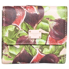 Dolce & Gabbana Fig Print Leather Wallet