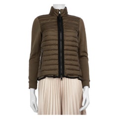 Moncler Khaki Maglia Puffer Cardigan Taglia S