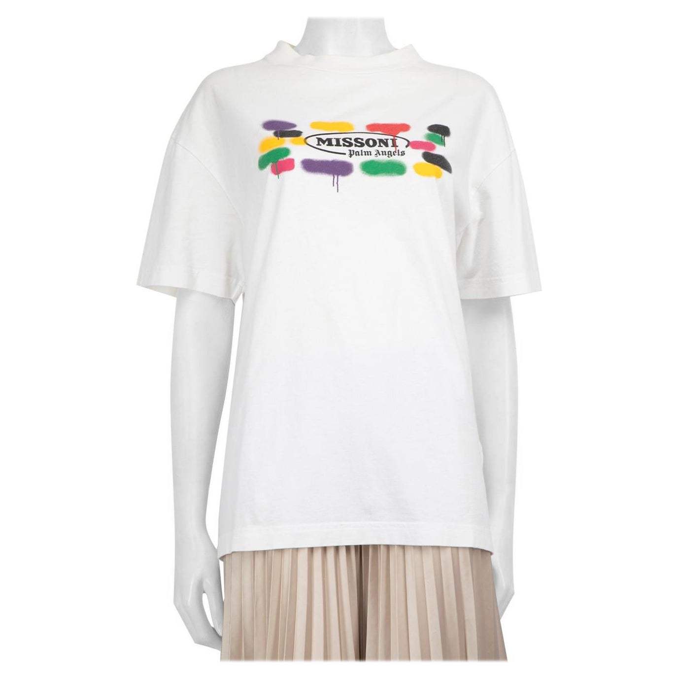 Missoni Missoni x Palm Angels White Spray Paint Top Size M For Sale