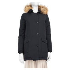Woolrich Navy Fur Collar Hood Jacket Size XS