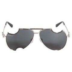 Off-White Schwarze Aviator Dallas Meteor-Sonnenbrille