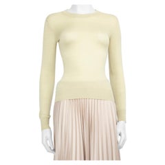 Top a maniche lunghe in cashmere verde Alaïa taglia XS
