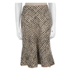 Gonna svasata al ginocchio in tweed di Prada taglia S