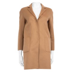 Max Mara Weekend Max Mara Cappotto monopetto in lana marrone taglia XXS