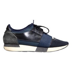 Balenciaga Navy Race Runner Trainers Size IT 38