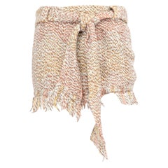 Mini-jupe ceinturée Missoni en tweed tricoté de laine, taille S