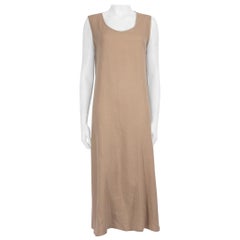 Max Mara Vestito Midi senza maniche beige taglia XL