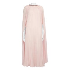 Self-Portrait Pink Chiffon Cape Midi Dress Size S