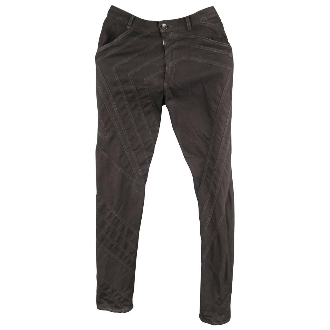 GARETH PUGH Jeans Size 28 Black Star Patchwork Denim Skinny Pants