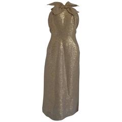 1980s Vintage Gold tone Tailor Made Dress 11