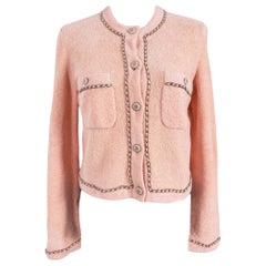 Chanel New Jennie Kim Style Teddy Cardigan with Chains 38 FR