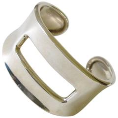 1990s Modernist Robert Lee Morris RLM Sterling Silver Cuff Bracelet Never worn 1
