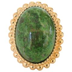 1992 Stephen Dweck Gold Wash Sterling Silver Jasper Ring Never Worn 4